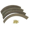 Aftermarket MMS2278 Brake Lining Kit With Rivets Set Of 4 Fits Minneapolis Moline MMS2278-STR